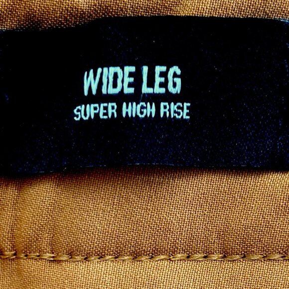 Express Belted Wide Leg Pants in Mustard - Picture 9 of 11